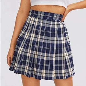 Brand new plaid pleated tennis skirt